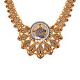 GEMSET NECKLACE/SHORT LIGHT KUNDAN WORK