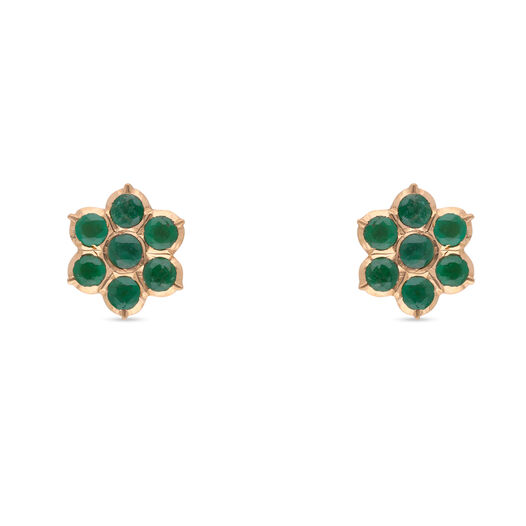 Big5Gem Earstud'Kammal'/7Stone-Close set