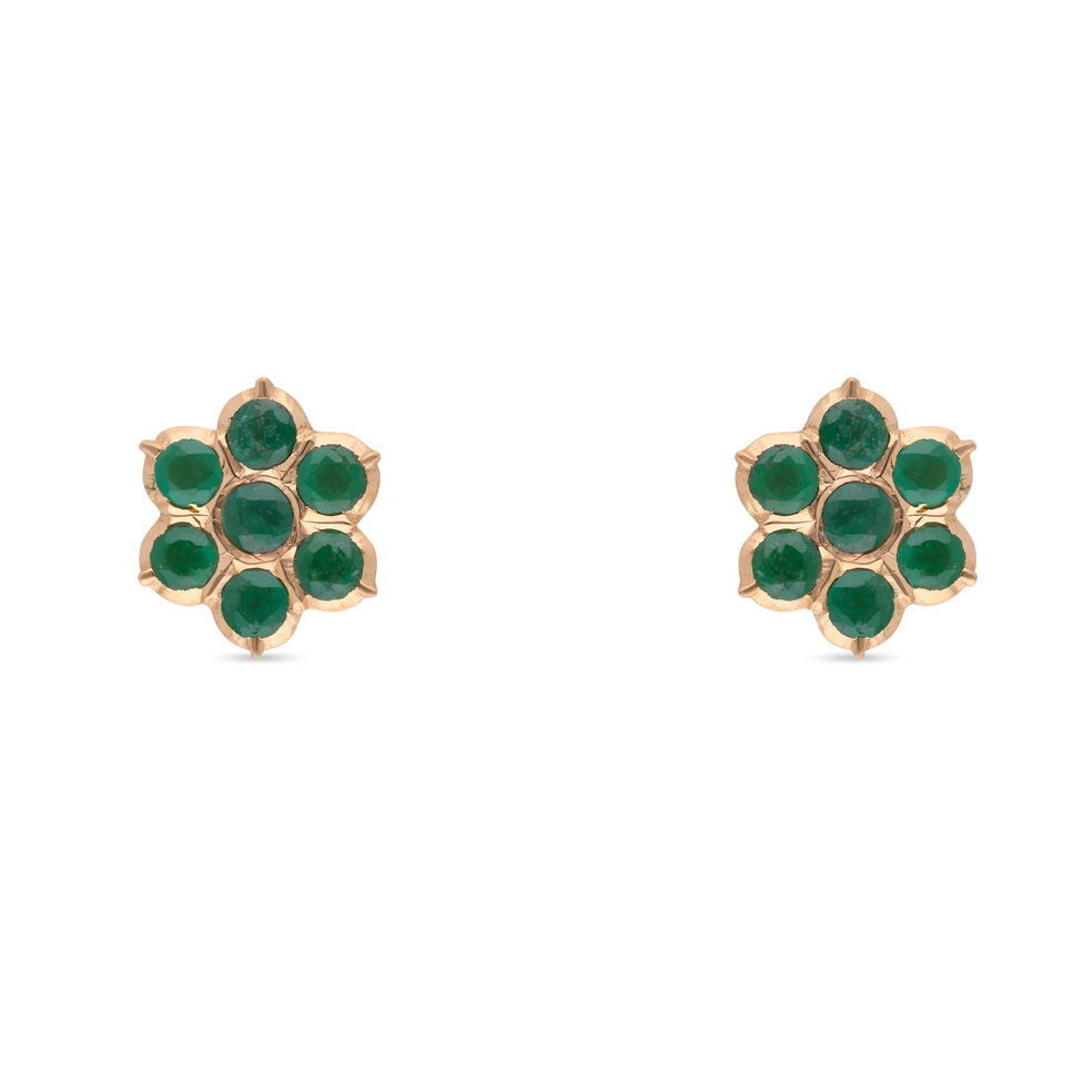 Big5Gem Earstud'Kammal'/7Stone-Close set
