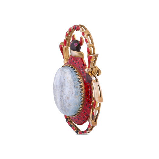PN in Silver set with gems - BROOCH