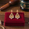 GEMSET EARDROPS IN KUNDALAVELAI DESIGN