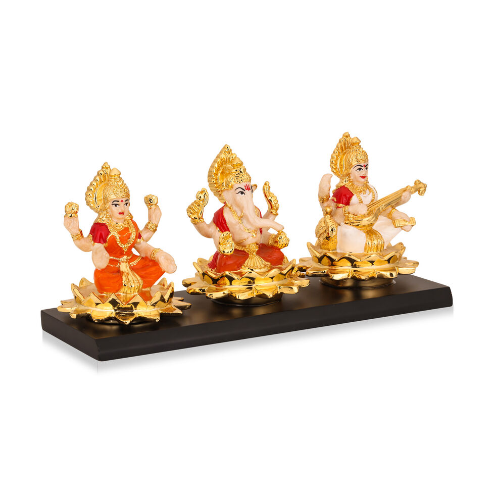 AR-PWT-02SB PEARL LAXMI GANESHA SARASWAT