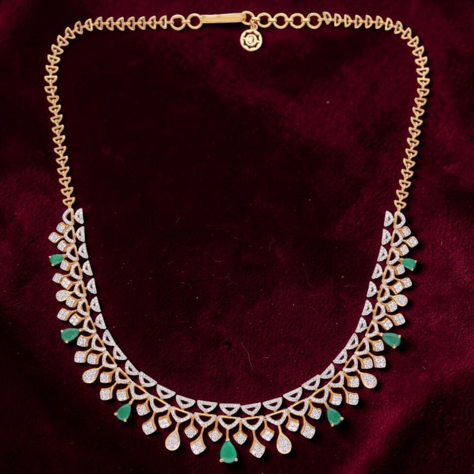 NK set with Dia and coloured gems