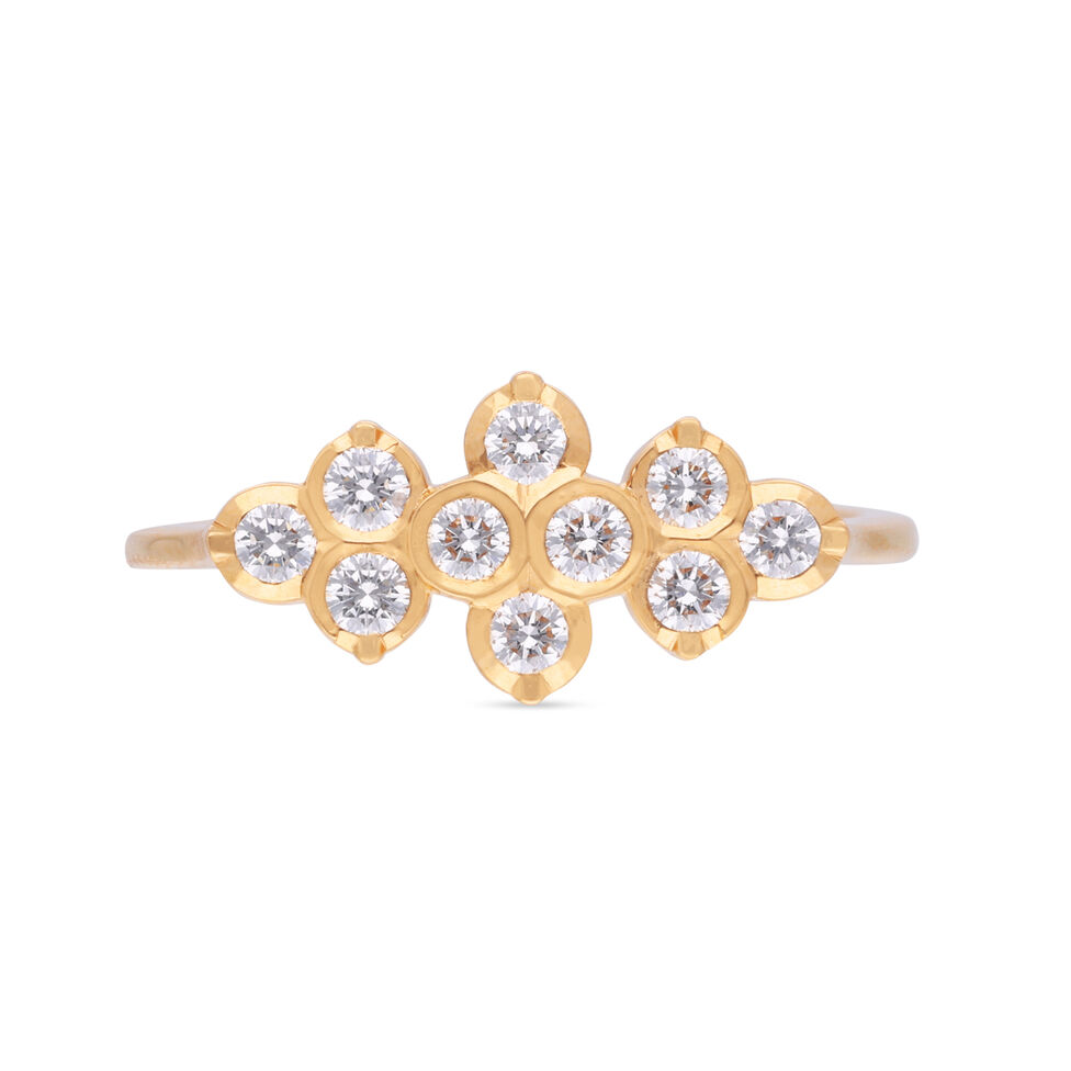 Diamond Ring in Fancy Design for Ladies