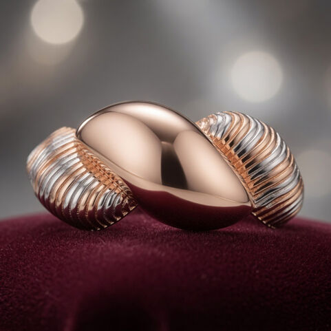 GOLD CASTING RING IN CONTEMPORARY DESIGN