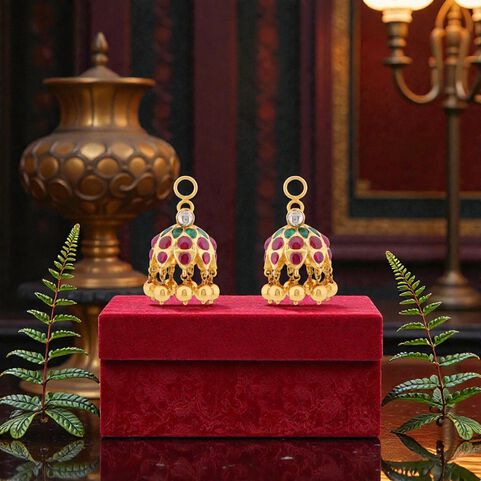 JHUMKA IN KUNDALAVELAI FANCY DESIGN