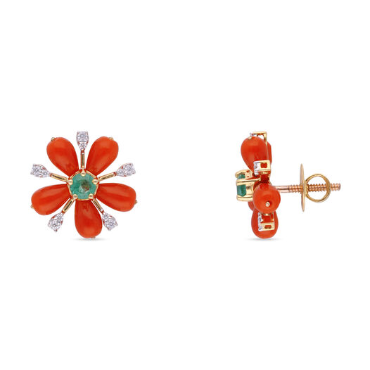 Gemset Ear Stud- Opensetting