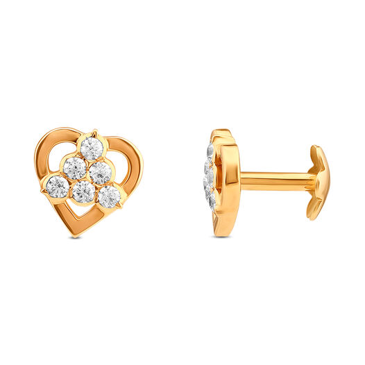 Gemset Ear Stud in Close setting