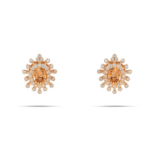Diamond Earstud Set With Fancy Design