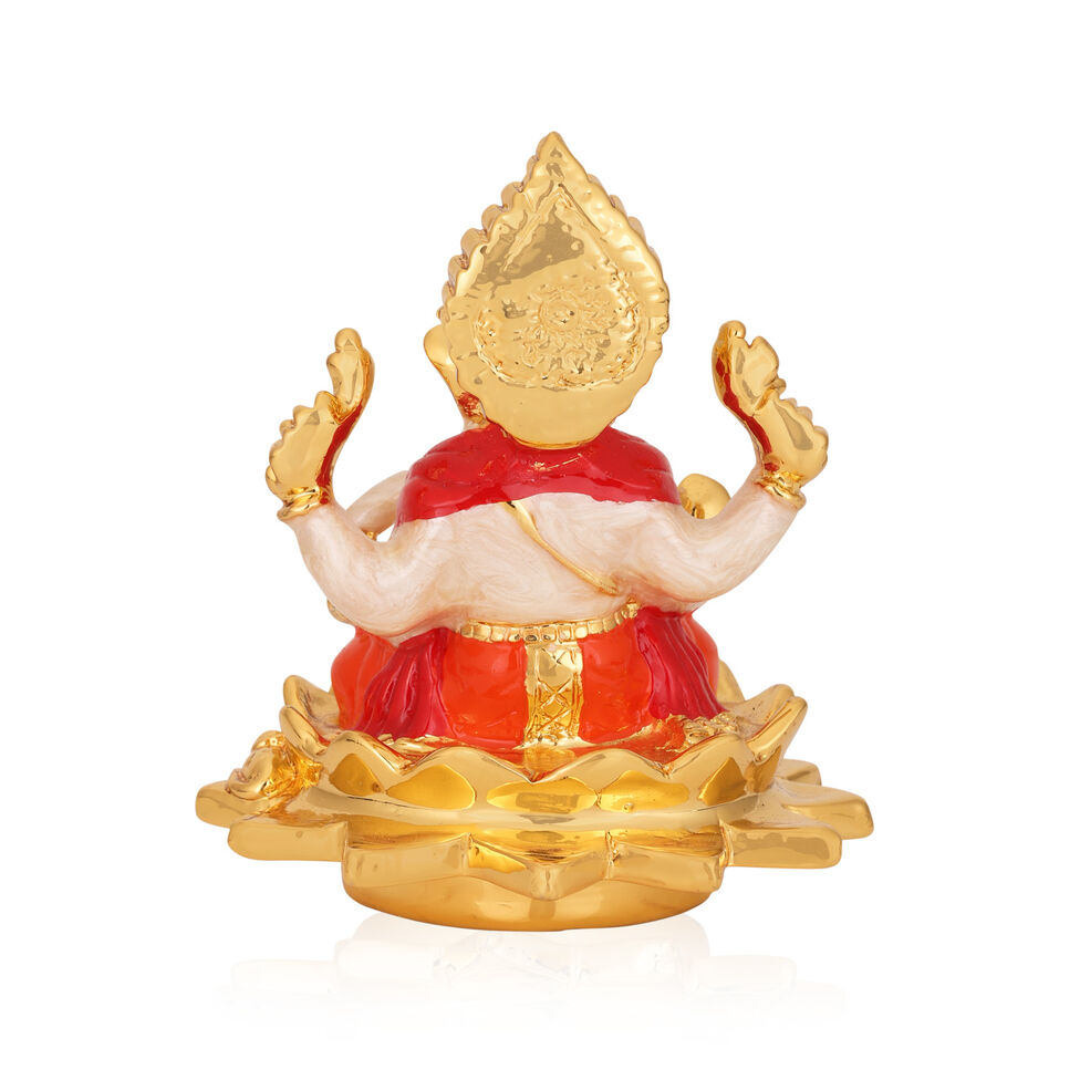 PEARL WHITE KAMAL GANESHA SMALL