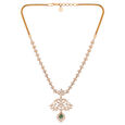 Diamond Neckalce in Fancy Patt with Gem