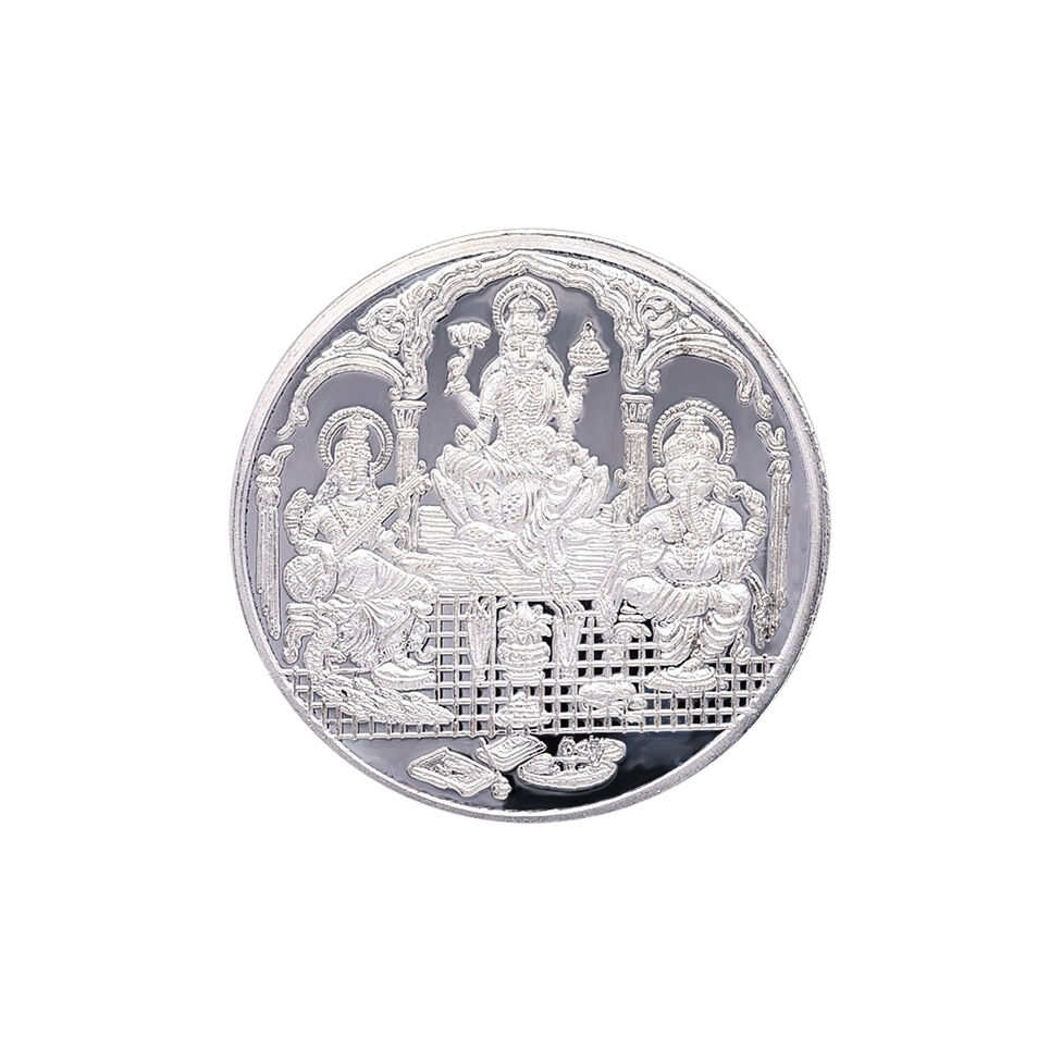 Coin - Ganesha Lakshmi and Saraswati