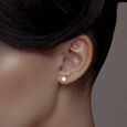 Gemset Ear Stud- Opensetting