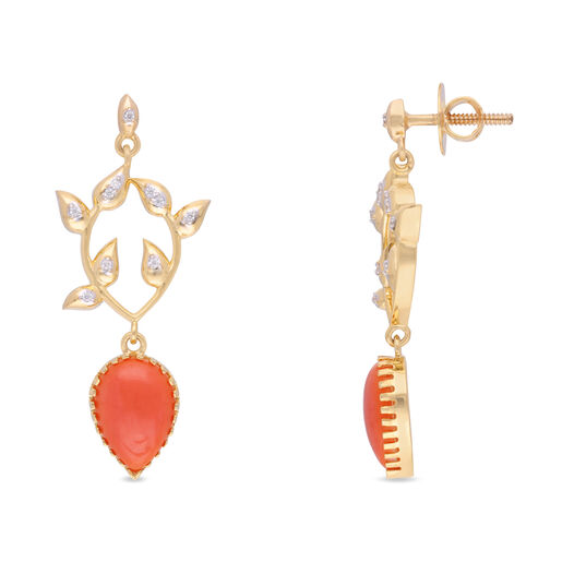 GEMSET GOLD EARDROPS IN OPEN SETTING