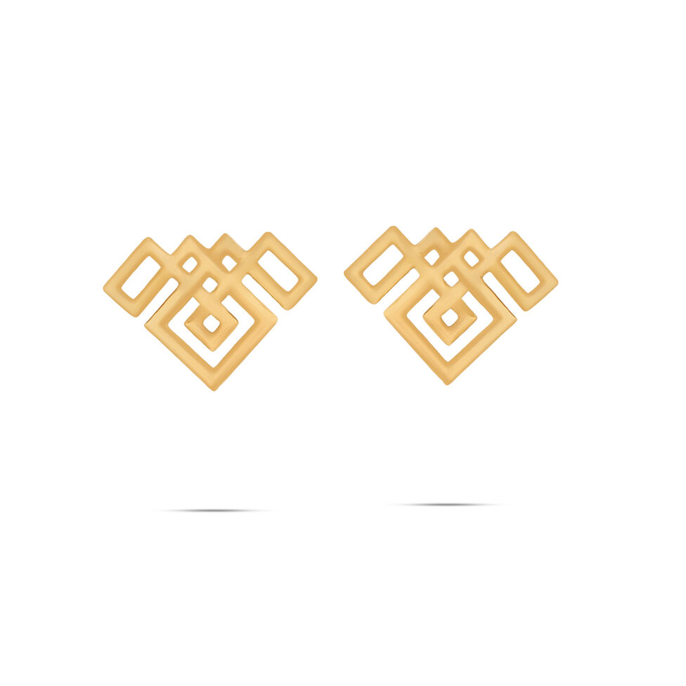 Plain Gold Ear Stud in casting Deisgn