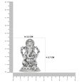 Silver Idol Ganesh siting w/o Prabhavali
