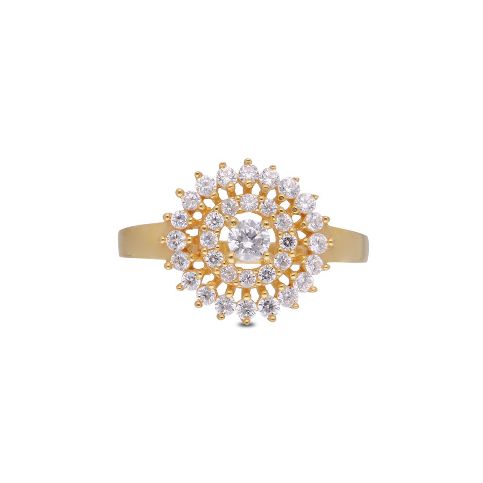 GEMSET GOLD LADIES RING IN CASTING