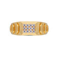 GEMSET GOLD GENTS RING IN CASTING