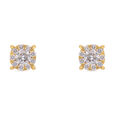 Diamond Earstud In Mystery Setting