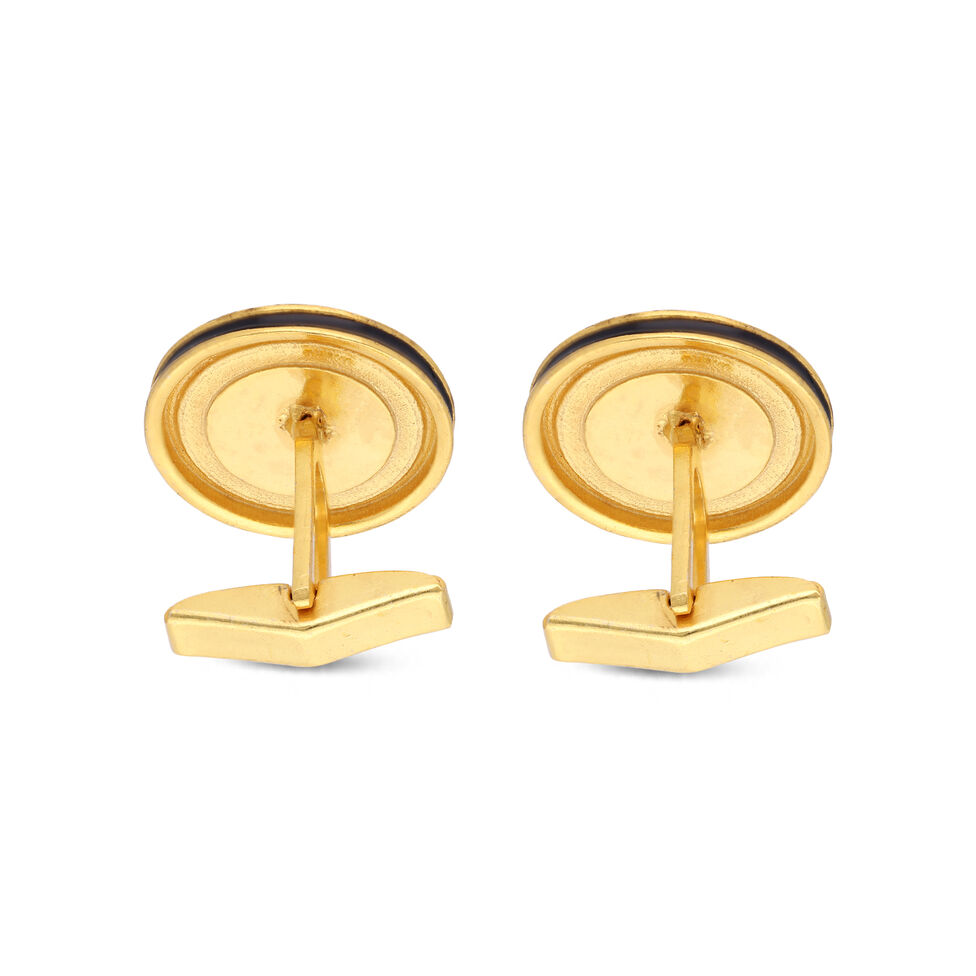 MN in Plain Silver Cufflinks
