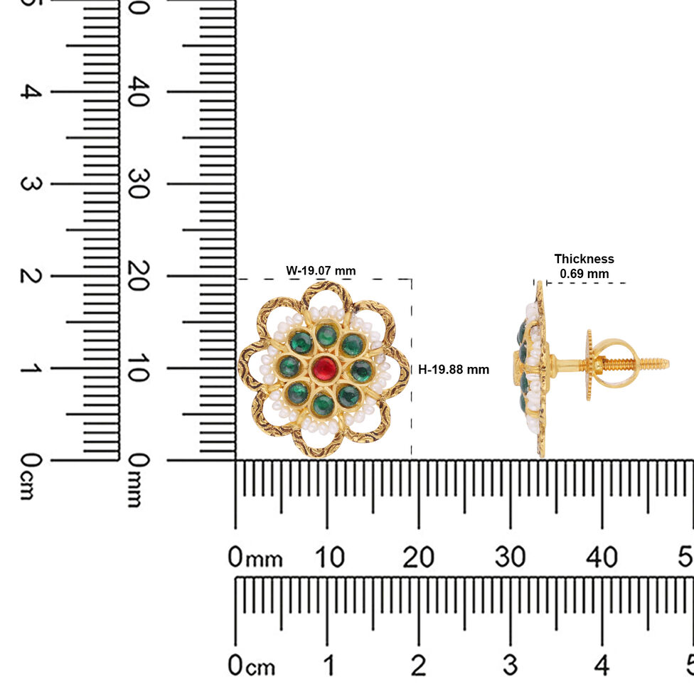 Gemset Ear Stud- Opensetting
