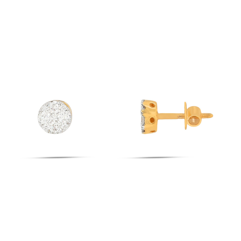 Diamond Earstud In Pressure Setting