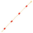 GEMSET BANGLE TIES WITH GOLD WIRES