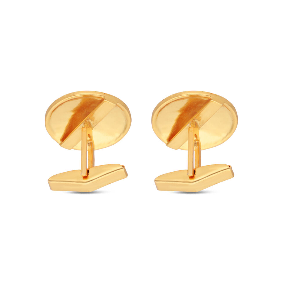 MN in Plain Silver Cufflinks