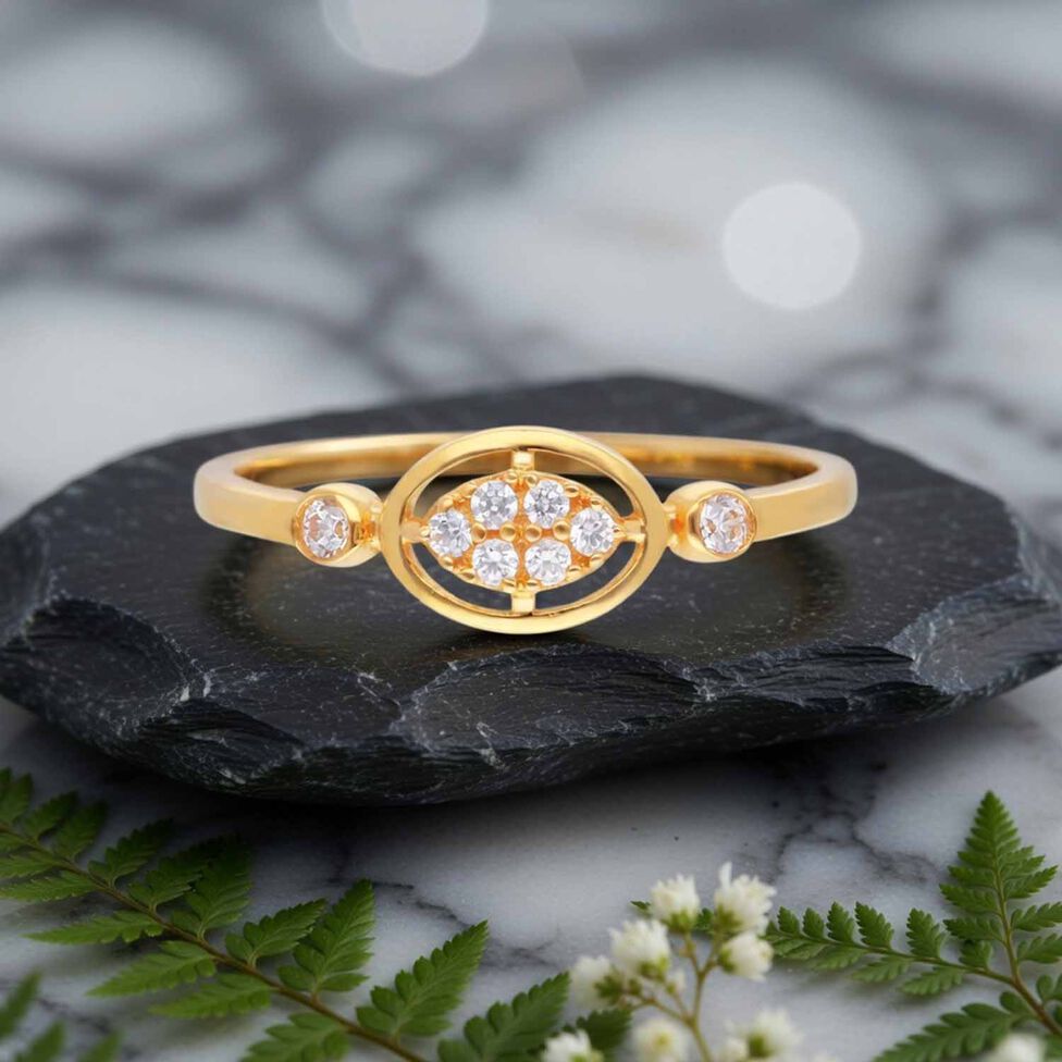 GEMSET GOLD LADIES RING IN CASTING