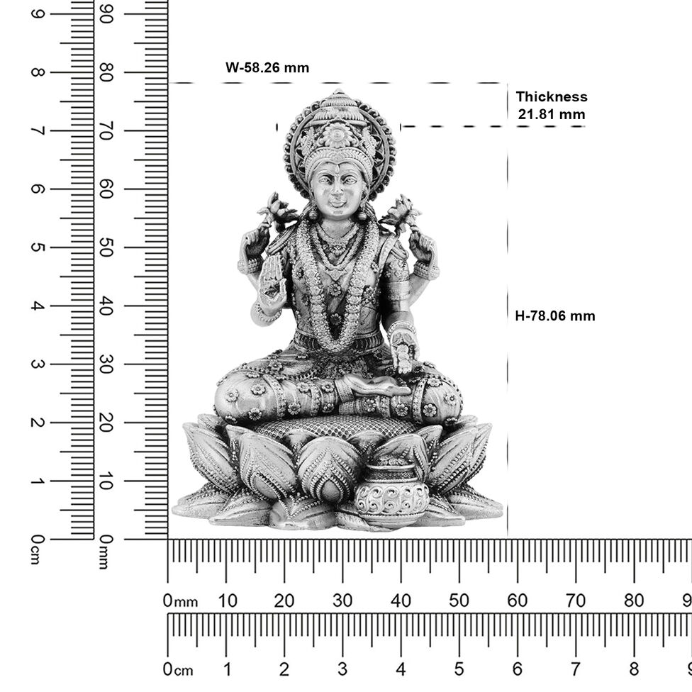 Idol Lakshmi sitting w/o Prabhavali