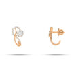 Diamond Earstud Set With 'J" Pattern