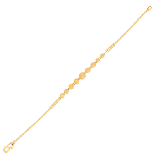 Plain Gold bead/die work Flexi Bracelets