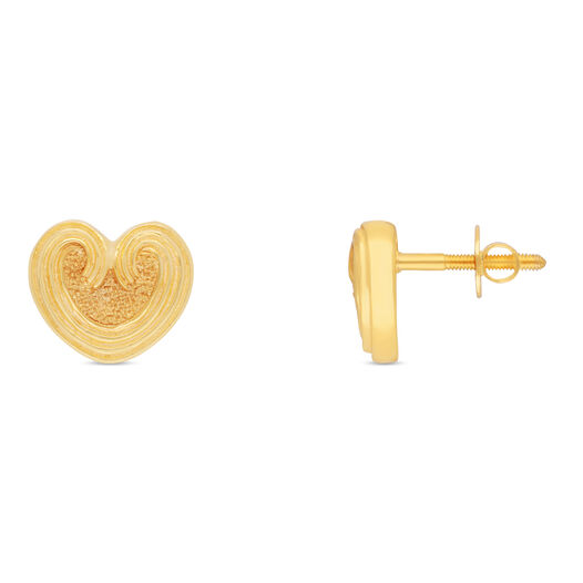 Plain Gold Ear Stud in casting Deisgn