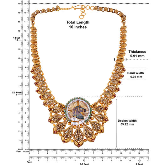 GEMSET NECKLACE/SHORT LIGHT KUNDAN WORK