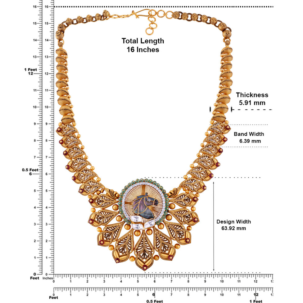 GEMSET NECKLACE/SHORT LIGHT KUNDAN WORK