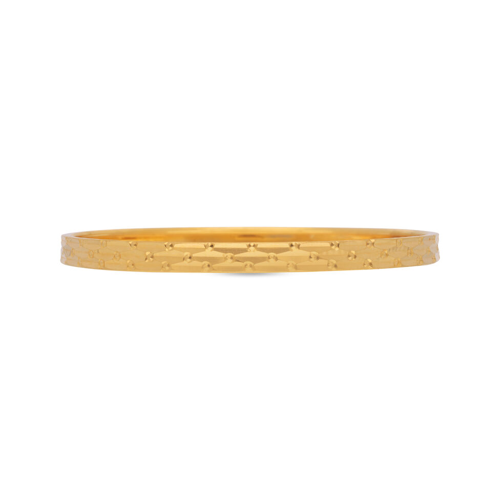 Gold Bangle Pair Machine cuttingHollow