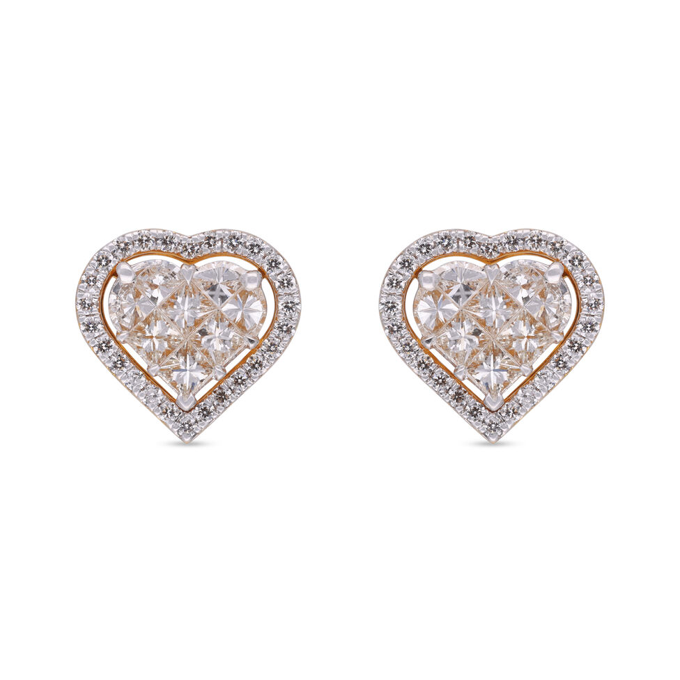 Diamond Earstud In Mystery Setting