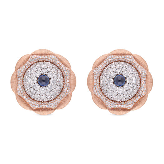 Diamond Earstud Set With Gemstones