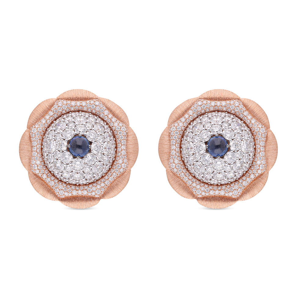 Diamond Earstud Set With Gemstones