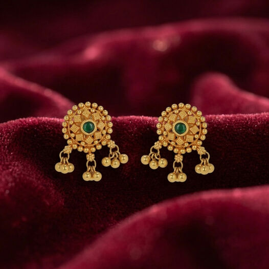 PLAIN GOLD EARDROP FILIGRE/DIE WITHMATIL