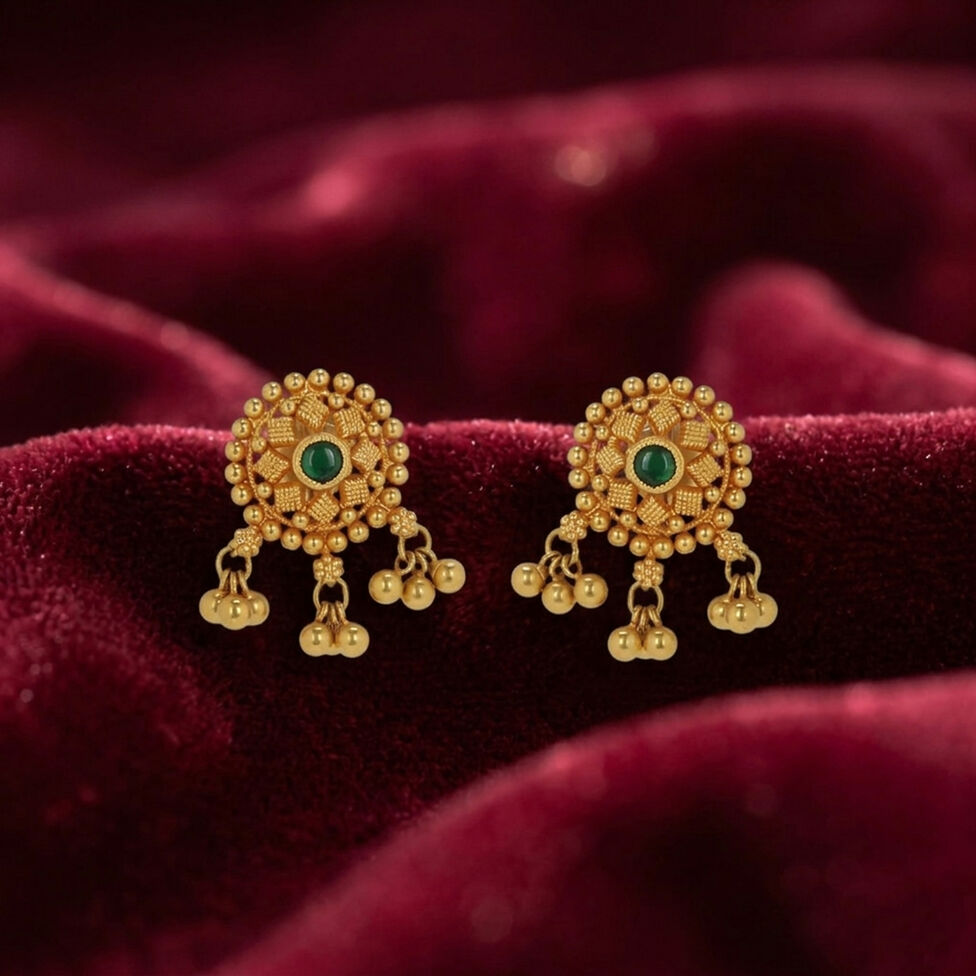PLAIN GOLD EARDROP FILIGRE/DIE WITHMATIL