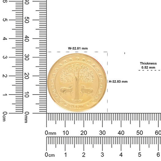 500 mg Gold Foil Coin - Tree with Cow