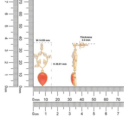 GEMSET GOLD EARDROPS IN OPEN SETTING