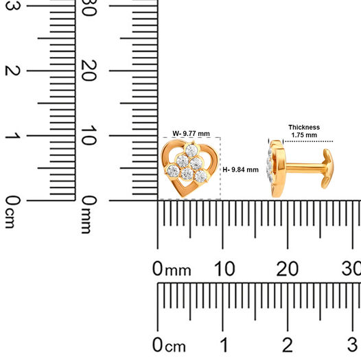 Gemset Ear Stud in Close setting