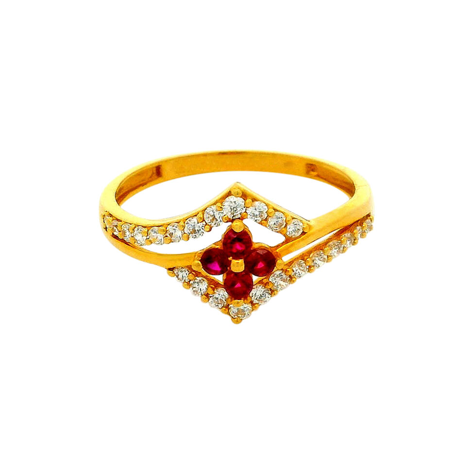 GEMSET GOLD LADIES RING IN CASTING