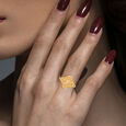 GEMSET GOLD LADIES RING IN CASTING