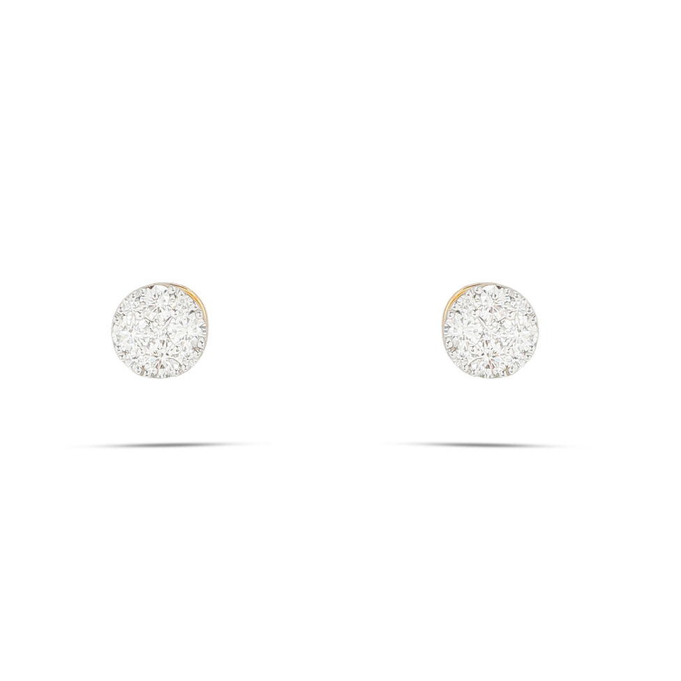 Diamond Earstud In Pressure Setting