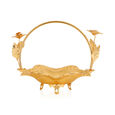 FB1057 M GOLDPLATED LOTUS DRYFRIUTBASKET