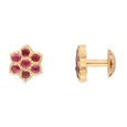 Gemset Ear stud'Kammal'/7stone-Close set