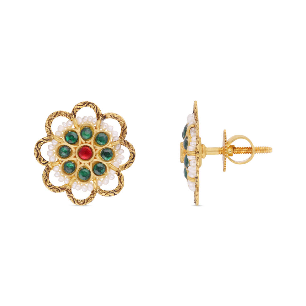 Gemset Ear Stud- Opensetting